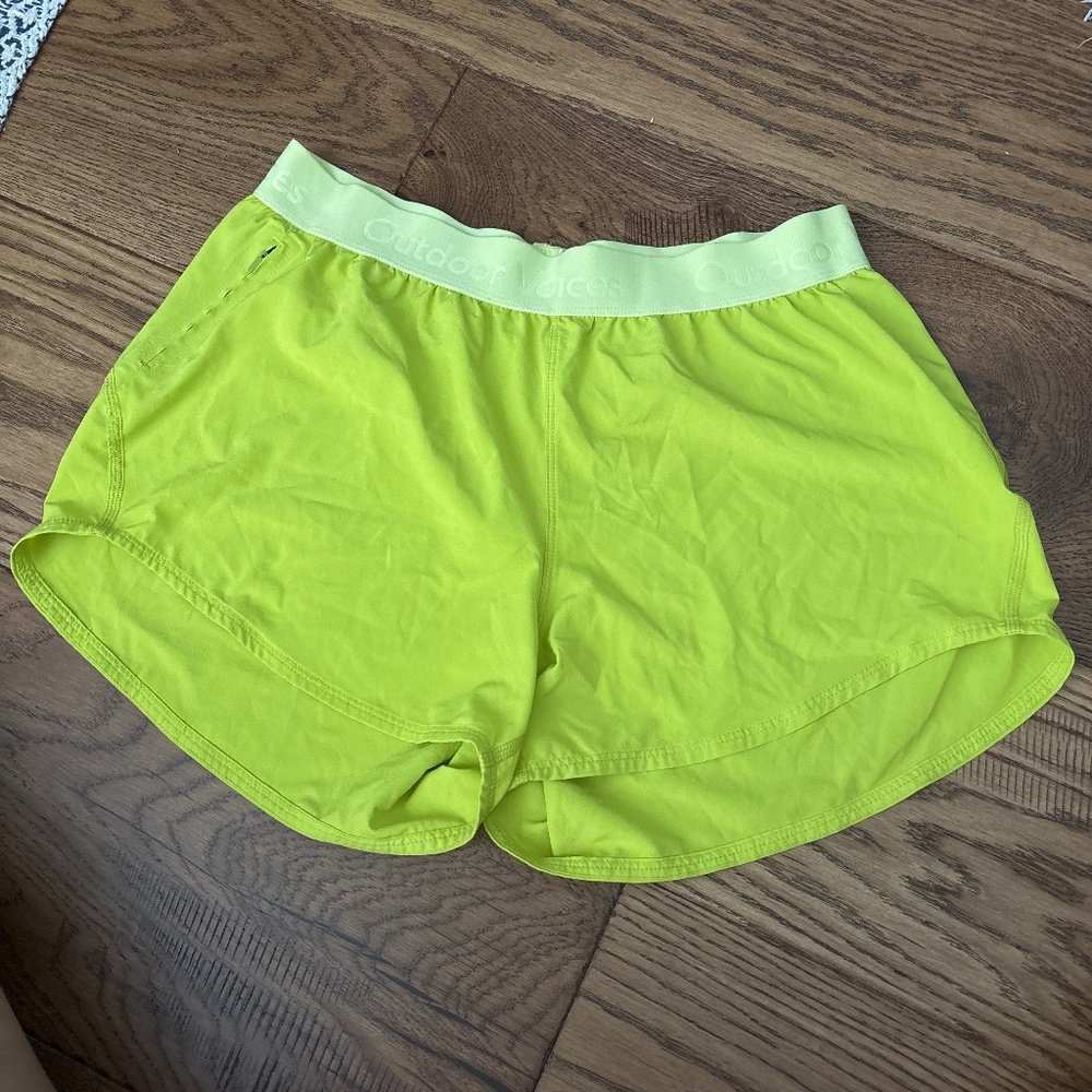 Outdoor Voices Relay Shorts Fluorescent Yellow/Green